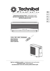 Technibel Climatisation MCAF94R5TAA Notice D'utilisation