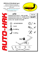 AUTO-HAK K44V Mode D'emploi