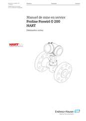 Endress+Hauser HART Proline Prowirl O 200 Manuel De Mise En Service