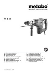 Metabo KH 5-40 Notice Originale