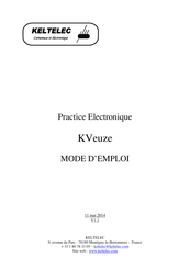 KELTELEC KVeuze Mode D'emploi