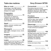 Sony Ericsson W700i Mode D'emploi