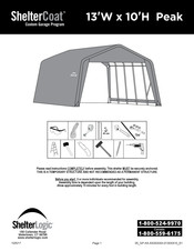 ShelterLogic ShelterCoat 13'W x 10'H Peak Mode D'emploi