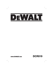 DeWalt DCR019 Mode D'emploi