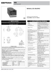 Gefran 600 Mode D'emploi