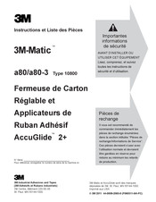 3M MATIC AccuGlide a80-3 10800 Instructions