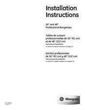GE Monogram ZGU366L Instructions D'installation