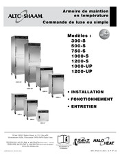 Alto-Shaam Halo Heat 1200-UP Manuel D'installation, Fonctionnement, Entretien