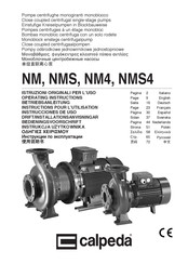 Calpeda NMS4 Instructions Pour L'utilisation