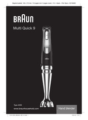 Braun MultiQuick 9 MQ9038X spice+ Mode D'emploi
