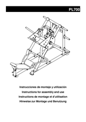 BH FITNESS PL700 Instructions De Montage Et D'utilisation