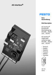 Festo ASI-EVA 2E2A-Z Série Manuel D'installation