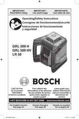 Bosch GRL 500 HV Consignes De Fonctionnement/Sécurité