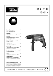 Güde BX 710 Mode D'emploi