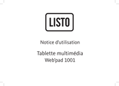 Listo Web pad 1001 Notice D'utilisation