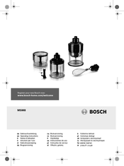 Bosch MaxoMixx MSM8 Notice D'utilisation