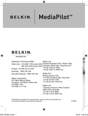 Belkin MediaPilot F8E838 Manuel De L'utilisateur