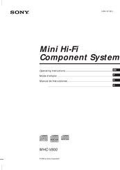 Sony MHC-V800 Mode D'emploi