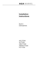 AGA marvel AMPROTTDW Instructions D'installation