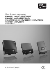 SMA SUNNY TRIPOWER 12000TL Description Technique Et Mode D'emploi