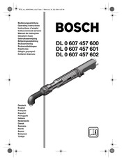 Bosch DL 0 607 457 600 Instructions D'emploi