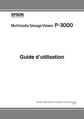 Epson P-3000 Guide D'utilisation