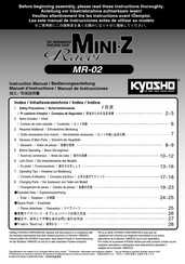 Kyosho MINI-Z Racer MR-02 Manuel D'instructions