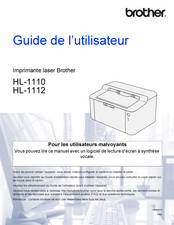 Brother HL-1110 Guide De L'utilisateur