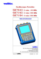 Metrix OX 7104 Notice De Fonctionnement