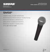 Shure SM58 Mode D'emploi