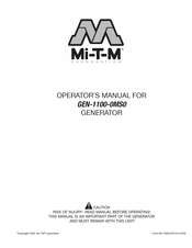 Mi-T-M GEN-1100-0MS0 Guide D'utilisation