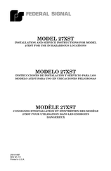 Federal Signal 27XST Consignes D'installation Et D'entretien