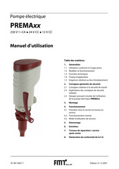 FMT PREMAxx Manuel D'utilisation