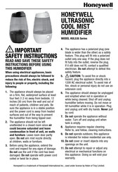 Honeywell HUL535 Série Instructions
