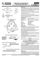 System Sensor 52051RE-RF Manuel D'installation Et De Maintenance