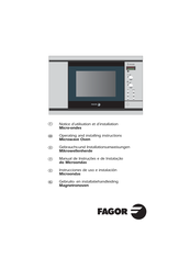Fagor MW3-206 Notice D'utilisation Et D'installation