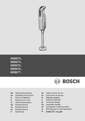 Bosch MSM77 Série Mode D'emploi