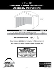 ShelterLogic SUPER MAX 25176 Guide D'assemblage