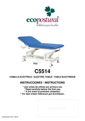 ECOPOSTURAL C5514 Instructions