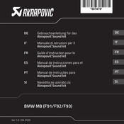 Akrapovic BMW M8 Guide D'instructions