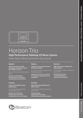 Boston Horizon Trio Mode D'emploi