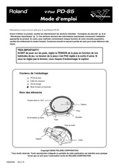 Roland PD-85 Mode D'emploi