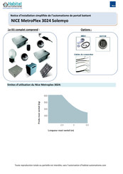 Habitat Automatisme NICE MetroPlex 3024 Solemyo Notice D'installation