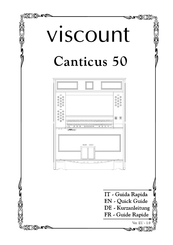 Viscount Canticus 50 Guide Rapide