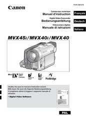 Canon MVX40 Manuel D'instructions