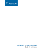 Plantronics Discovery 925 Guide De L'utilisateur