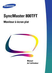 Samsung SyncMaster 800TFT Manuel De L'utilisateur