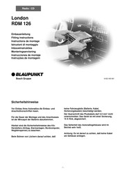 Blaupunkt London RDM 126 Instructions De Montage