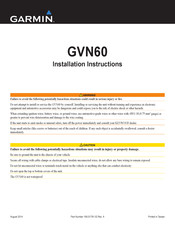 Garmin GVN60 Instructions D'installation