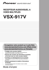 Pioneer VSX-917V Mode D'emploi